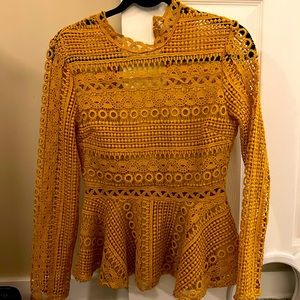 Endless Rose peplum lace blouse